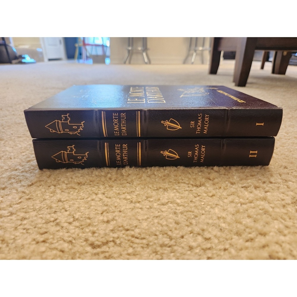 Easton Press LE MORTE D'ARTHUR Death of KING ARTHUR Excalibur Vol 1 + 2 READ
